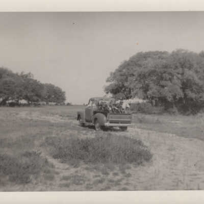 Truck hauling supplies
