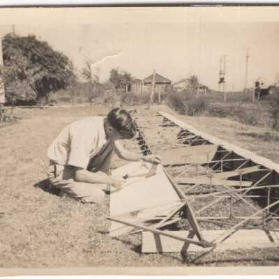 Young Man creating Wings
