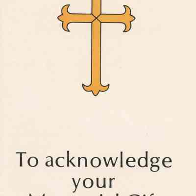 To acknowledge your memorial gift