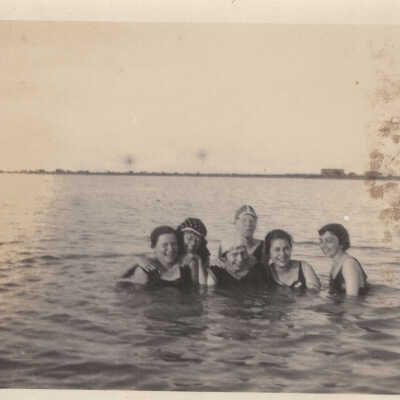 A group of ladies in the water