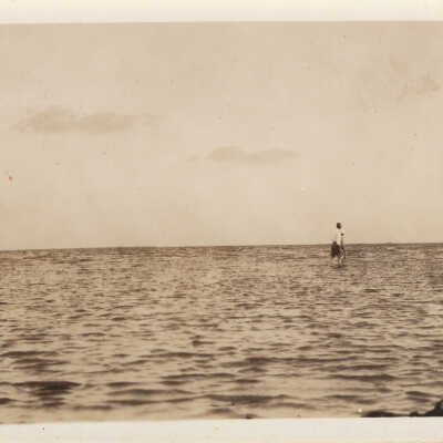Man walking on water