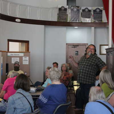 Bill Balboa presenting Matagorda Bay