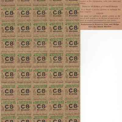 Gasoline Ration Coupons