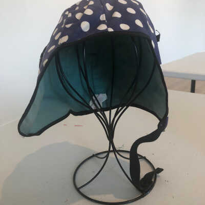 Blue and White Polka Dot Koomer Cap
