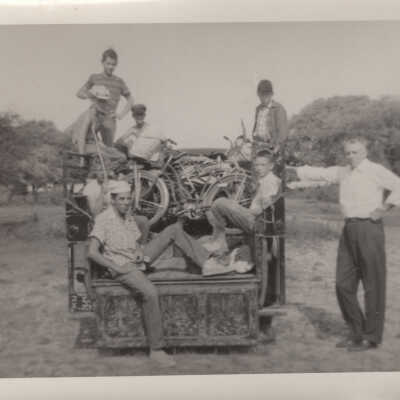 Boys in the back of pick-up