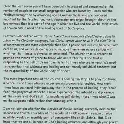 St. John's October 2004 News