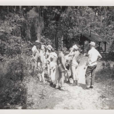 Boys about to go swimming