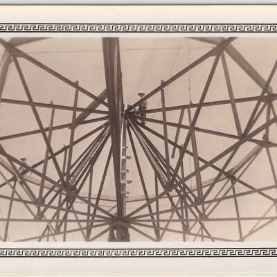 Pavilion, construction roof beams