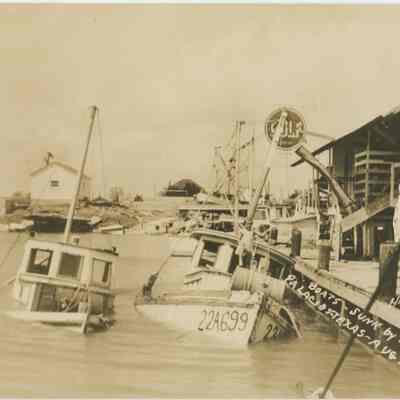 Boats Sunk by Hurricane