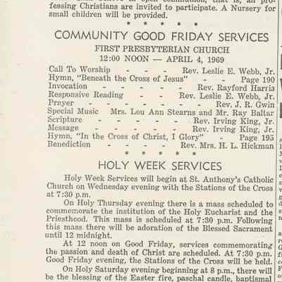 Easter Religious Services