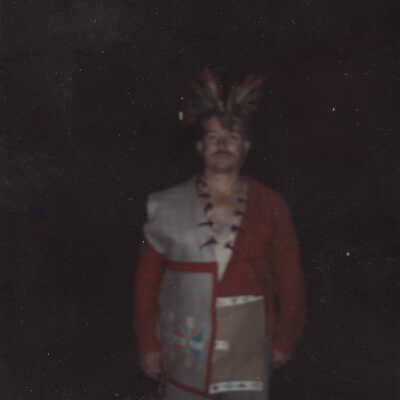 Man dressed tribal