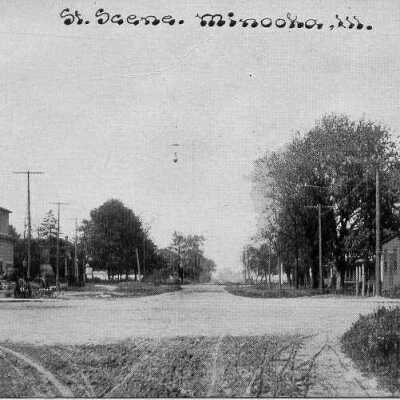 Looking north on Wabena from Mondamin c1907