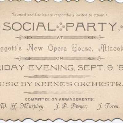 Social Party Sept. 9, 1892