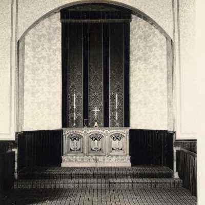 Interior of the Seward Congregational Church undated