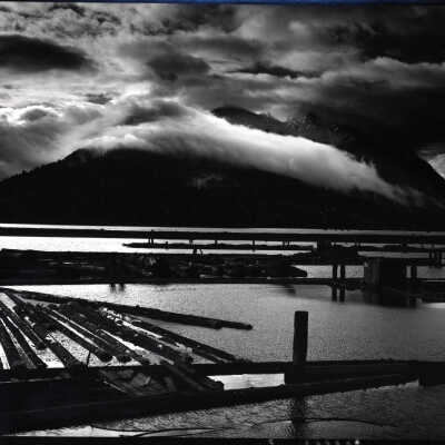 Water, Wood, Clouds, Landscape
