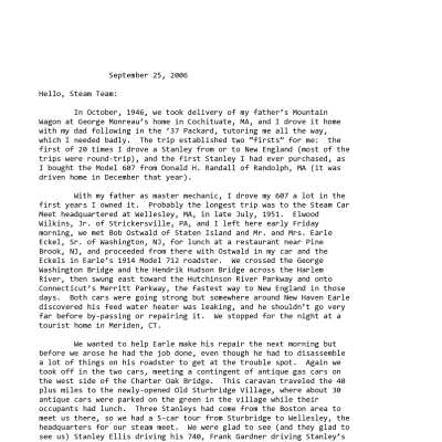 2006 09-25 Weekly News