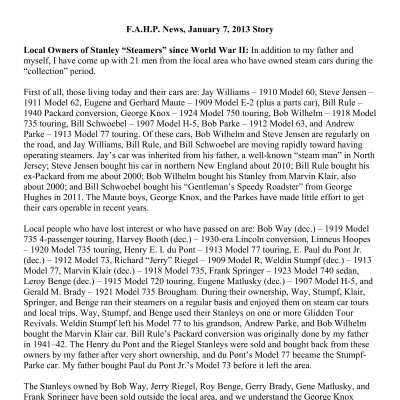 2013 01-07 Weekly News