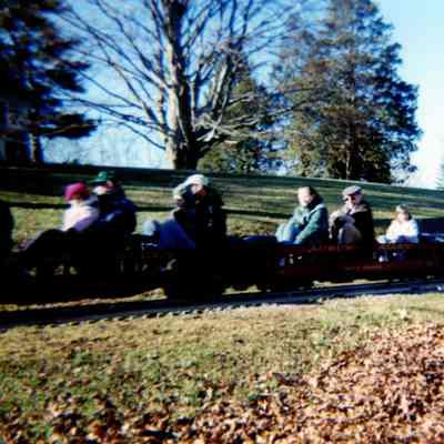 2003 - guests riding the steam train at Christmas event