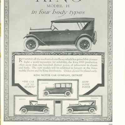 1920 advertisement for King Motor