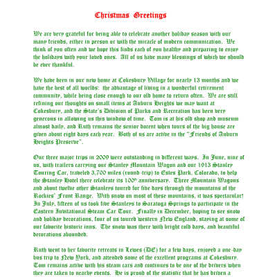 2009 12-20 Weekly News
