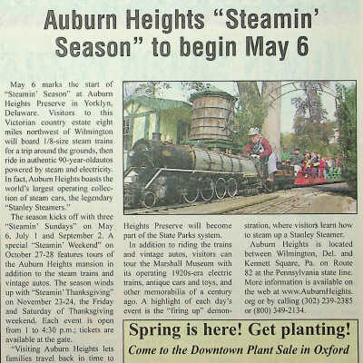 2007 - article about Steamin' Days season