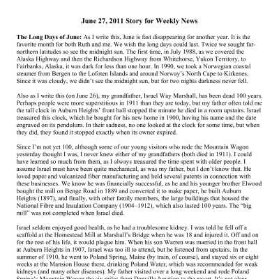 2011 06-27 Weekly News