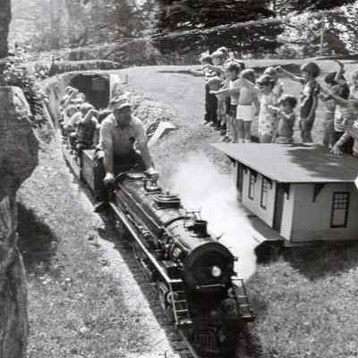 1977 Magic Age of Steam with Weldin Stumpf as engineer leaving the tunnel