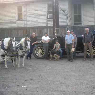 1972 Transcontinental Tour - 1912 Stanley Model 87 at the train station in Marmarth, ND