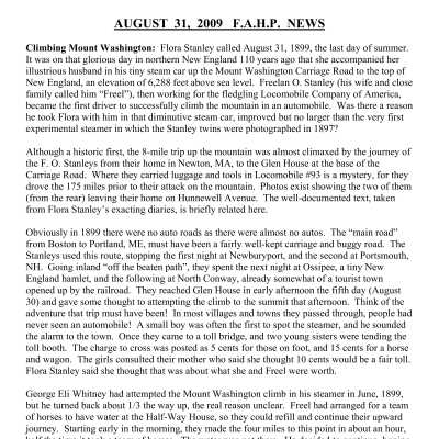2009 08-31 Weekly News