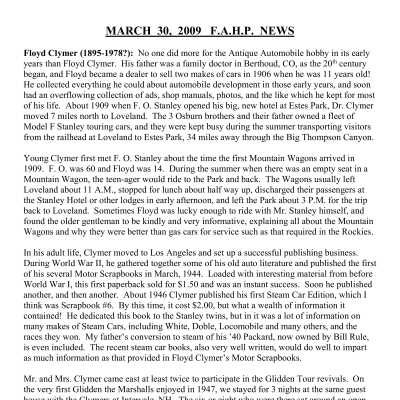2009 03-30 Weekly News