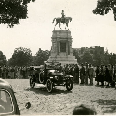 1949 Glidden Tour with Thomas C Marshall, Jr. driving the 1914 Stanley Model 607 in Richmond, VA