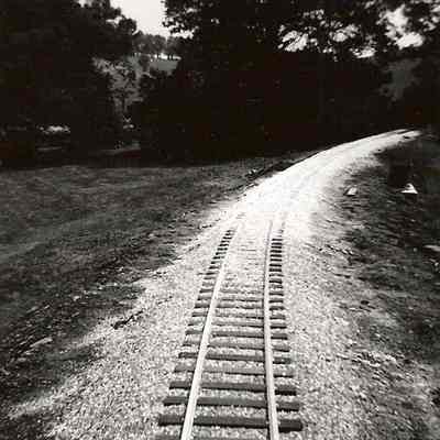 New track under current location of the pond, 1960