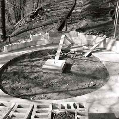 Turntable nearly complete, 1960
