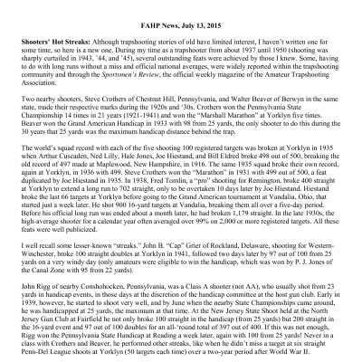 2015 07-13 Weekly News