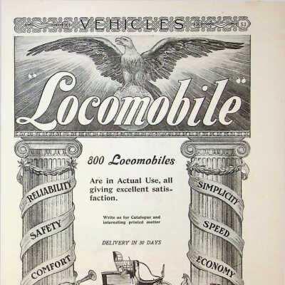 1899 Locomobile advertisement from June 1900 Century Magazine