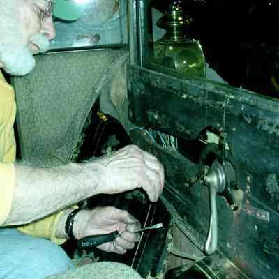 2007 - Steam Team work session on the 1916 Rauch & Lang electric car