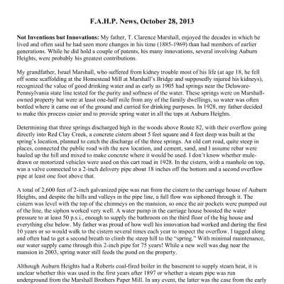 2013 10-28 Weekly News