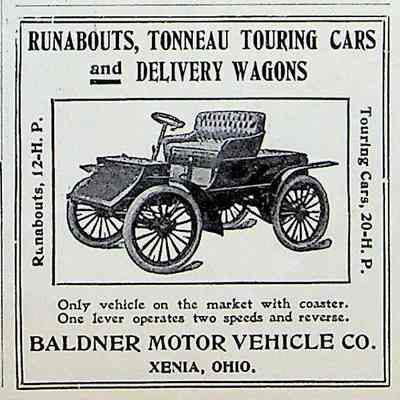 1903 advertisement for Baldner Motor