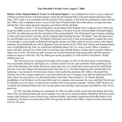 2006 08-07 Weekly News