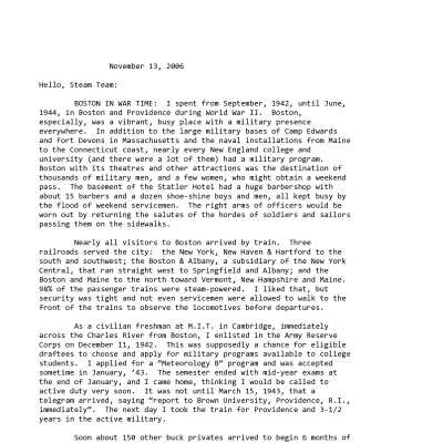 2006 11-13 Weekly News