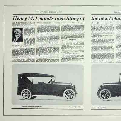 1920 advertisement for Lincoln in "The Saturday Evening Post"