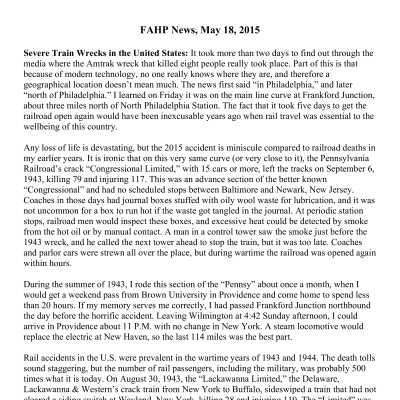 2015 05-18 Weekly News