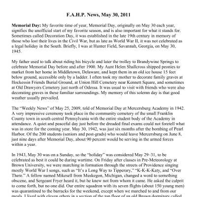 2011 05-30 Weekly News