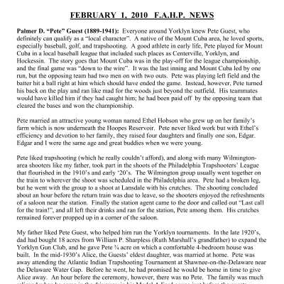 2010 02-01 Weekly News