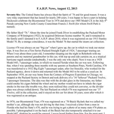 2013 08-12 Weekly News