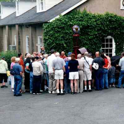 2006 - guests surround the "firing-up" demonstration at Steamin' Day