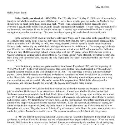 2007 05-14 Weekly News