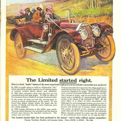 1912 advertisement for Olds Motor