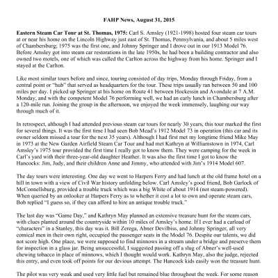 2015 08-31 Weekly News