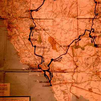 1972 Transcontinental Reliability Tour - map of the southwestern legs of the trip